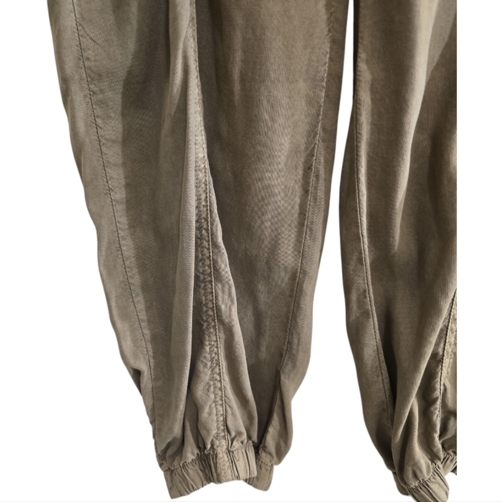 NWT Bella Dahl Belted Pull-on Jogger Style Pants Olive Green Large Tencel Lyocel - Picture 3 of 7